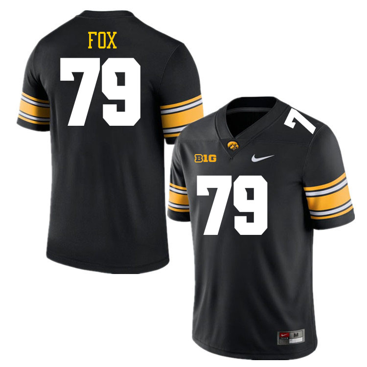 Men #79 Cody Fox Iowa Hawkeyes College Football Jerseys Stitched-Black